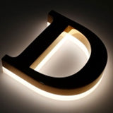 Straight Edge Stainless Steel Backlit Letters