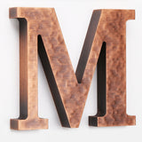 Antique Solid Copper Facade Letters for Heritage Hotel Renovations