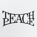 Teach Peace Sign Peace Metal Lighted Wall Art Inspirational Classroom Quote