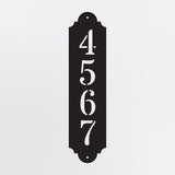 Vertical House Number Solid Bevel Framed Custom Address Plaque Personalized Illuminated Metal Sign