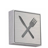 Aluminum LED Sign Brushed Metal Door Number Light Box