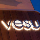 Backlit Building Sign Channel Letter for Exterior Use