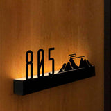 Backlit Door Sign LED Illuminated Hotel Room Number