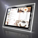 Crystal Light Box Clear LED Acrylic Signage Board