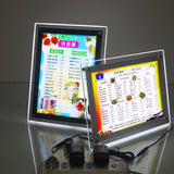 Crystal Slim Light Box Led Illuminated Menu Sign
