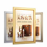 Gold LED Poster Frame Ultra Slim Light Box Sign