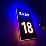 LED Hotel Signs Wall Mount Metal Room Door Signage