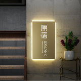 LED Metal Signs Illuminated Store Name Plate Signage