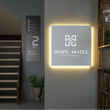 LED Metal Signs Illuminated Store Name Plate Signage