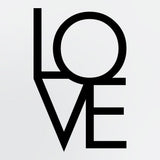 Typographic Love Illuminated Metal Sign Love Themed Modern Metal Lighted Wall Art