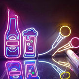 Neon Bar Sign Illuminated Beer Display LED Signage
