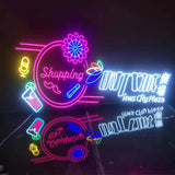 Plastic Neon Sign LED Illuminated Light in Acrylic Board