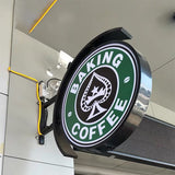 Round Light Box Sign Illuminated Exterior Advertising Display