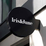 Round Metal Light Boxes LED Projecting Sign for Shop