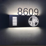 Stainless Steel Room Sign Back Lighting LED Number Plaque