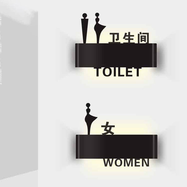 Toilet Sign LED Metal Backlit Illuminated Signage – FastMetalSign